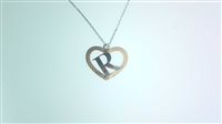Necklace Donna Oro Woman CUORE INIZIALE in Gold Diamante DFPF1301R.001